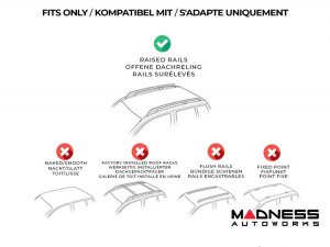 Jeep Renegade Roof Rack Cross Bars - for models w/ factory roof rails - Silver (2015-2024) Jeep Renegade Roof Rack Cross Bars - for models w/ factory roof rails - Silver (2015-2024)